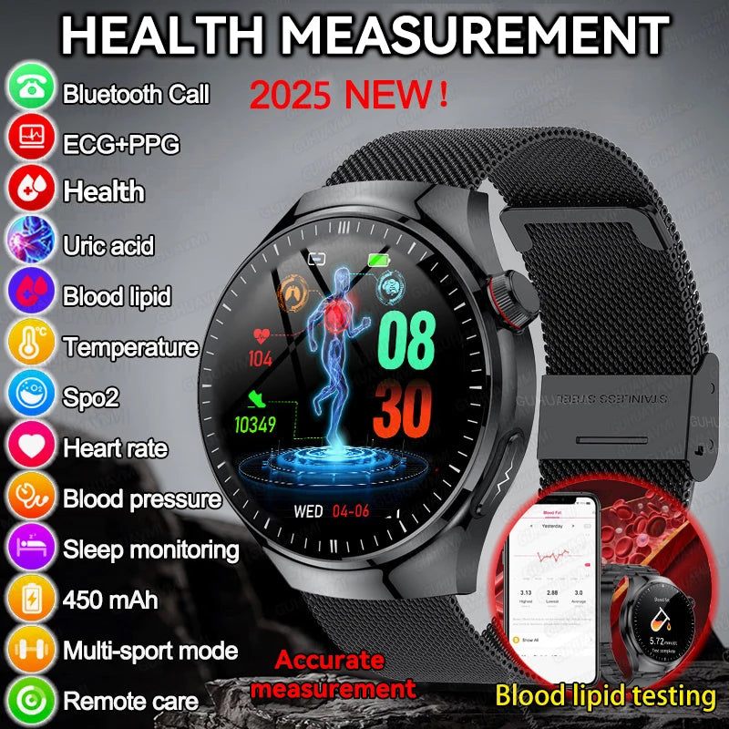 VitaPulse TK26 – 5-Organ Health Smartwatch with Uric Acid & Blood Lipid Tracker