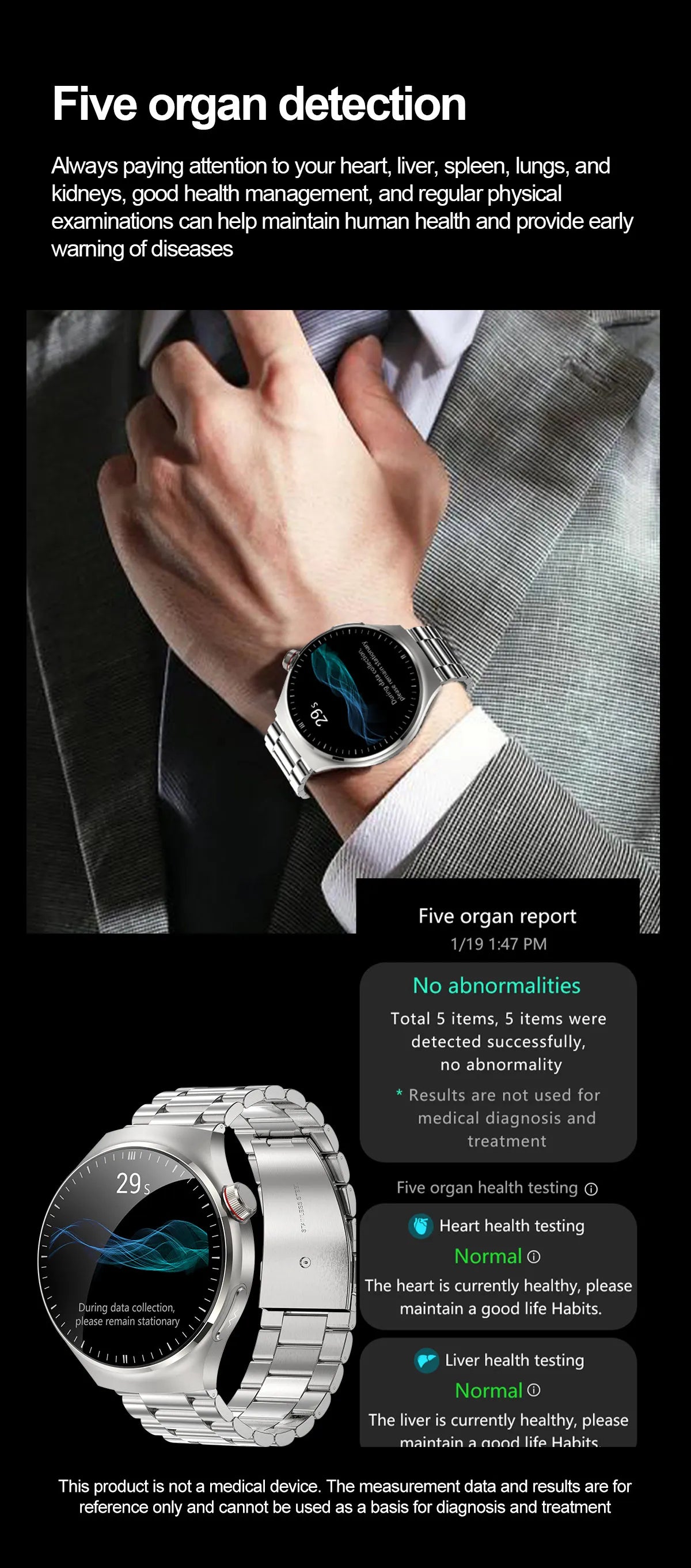 VitaPulse TK26 – 5-Organ Health Smartwatch with Uric Acid & Blood Lipid Tracker