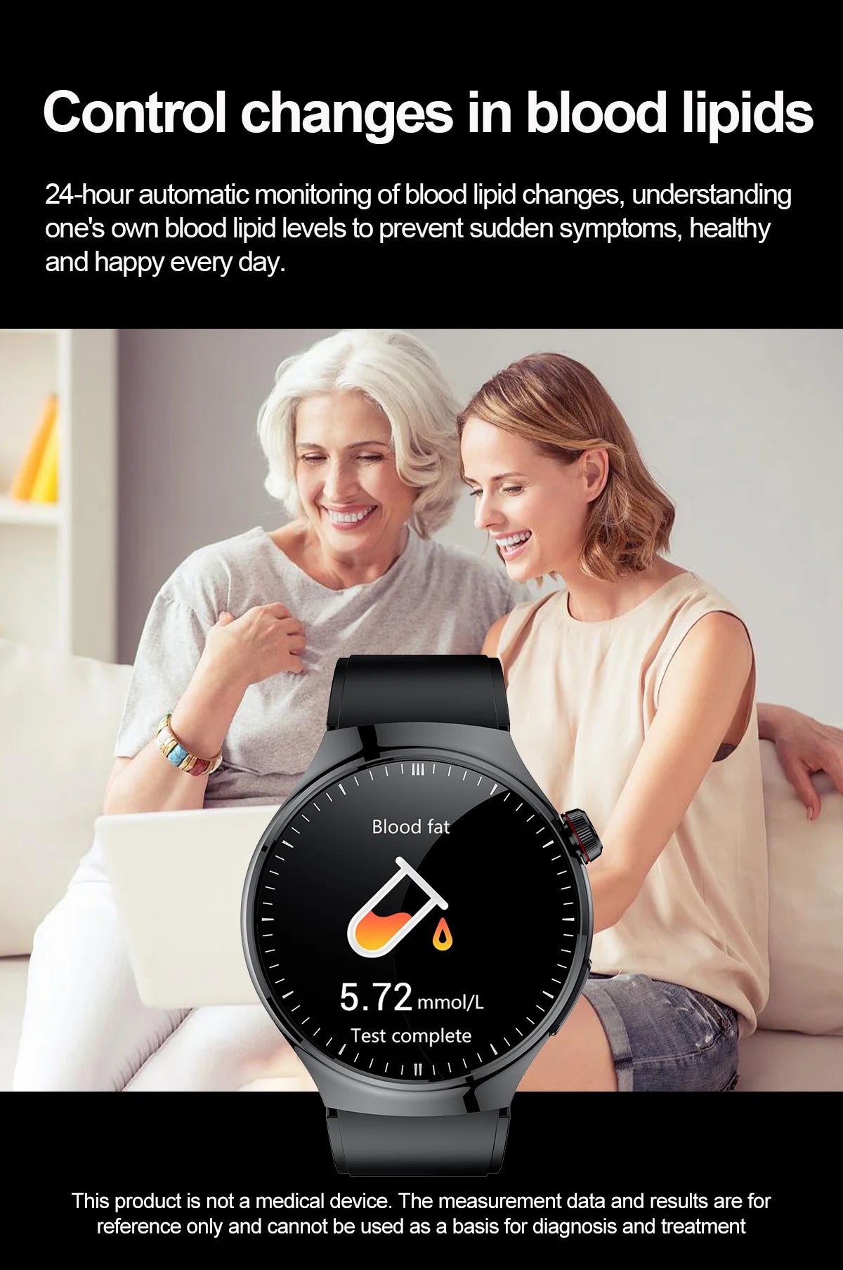 VitaPulse TK26 – 5-Organ Health Smartwatch with Uric Acid & Blood Lipid Tracker
