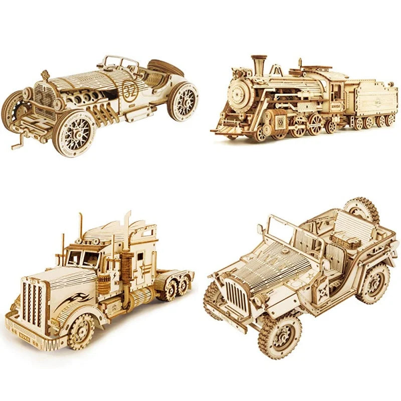 Timeless Machines – 3D Wooden Vehicle Model Kits Collection
