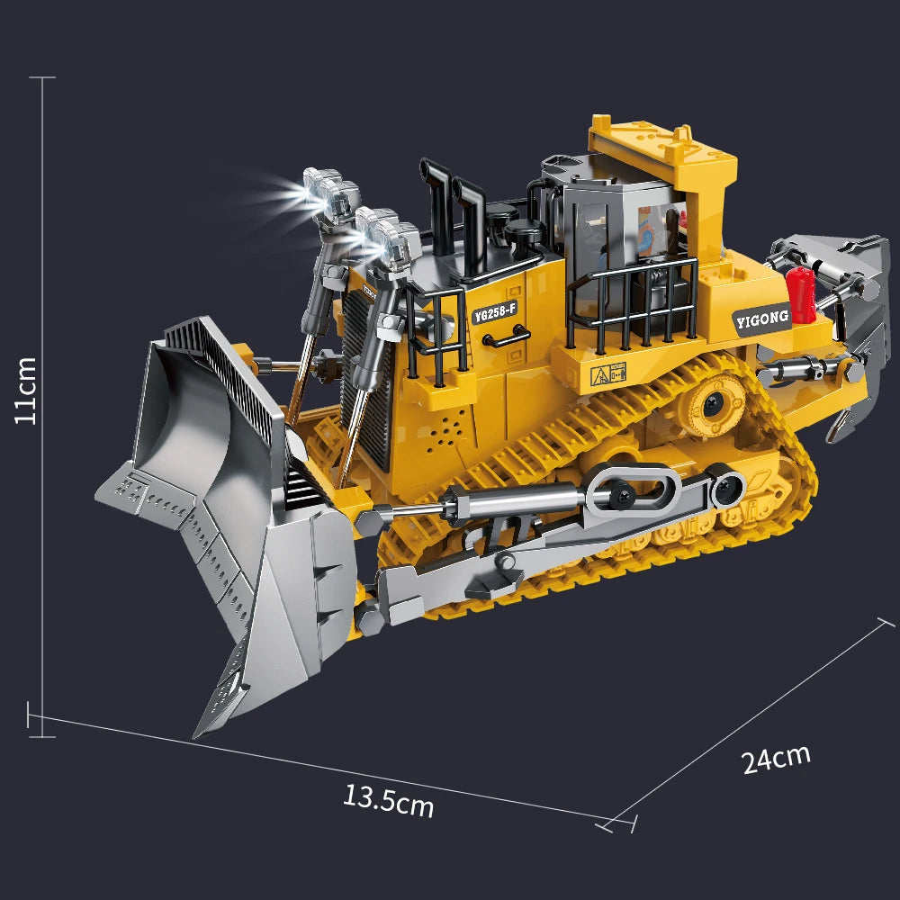 2.4GHz RC Construction Vehicle Series – Excavator, Dump Truck & Bulldozer (Simulated Alloy Models)