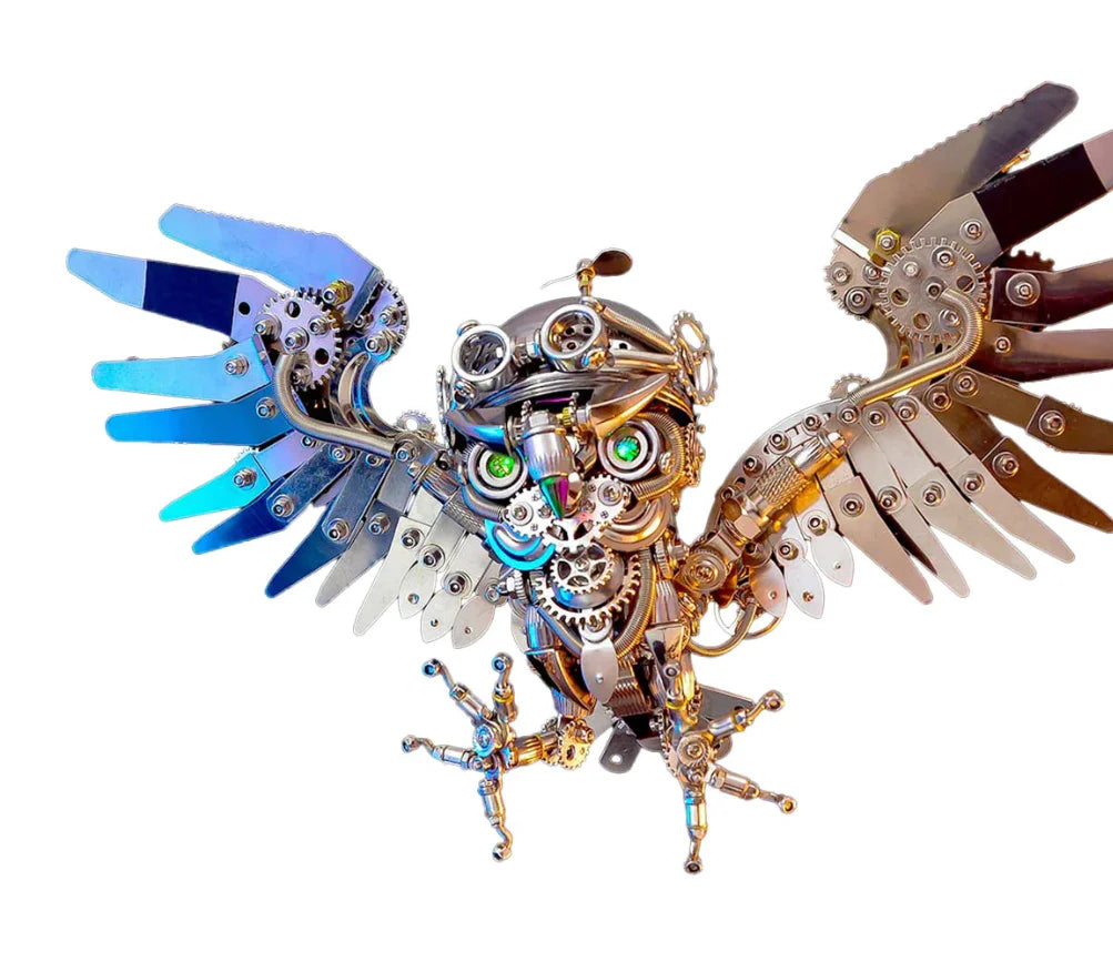Steampunk Owl 3D Metal Puzzle – 700+ Pcs, DIY Model Kit (33cm Tall)