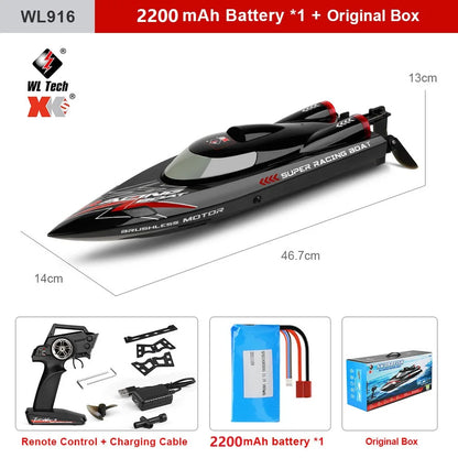 High-Speed Brushless RC Speedboat – 55KM/H