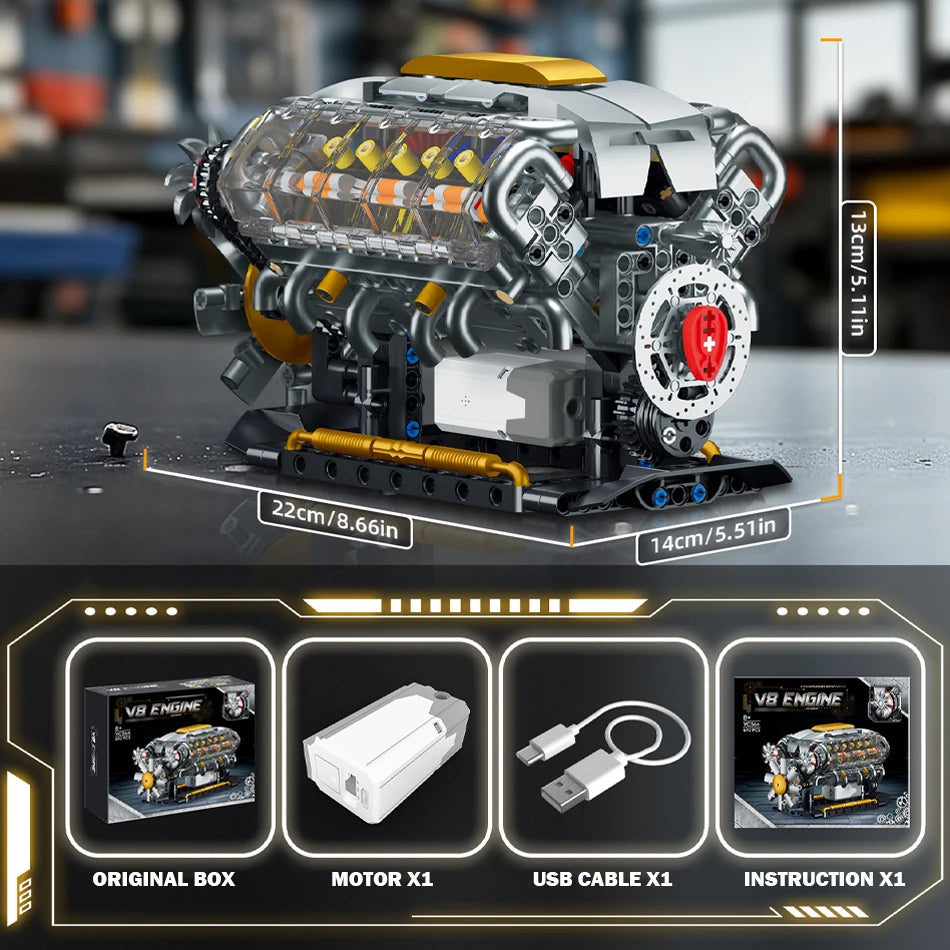 MOTORCORE V8: MOTORIZED ENGINE BLOCK SET