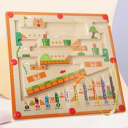 Magnetic Wooden Color & Number Maze
