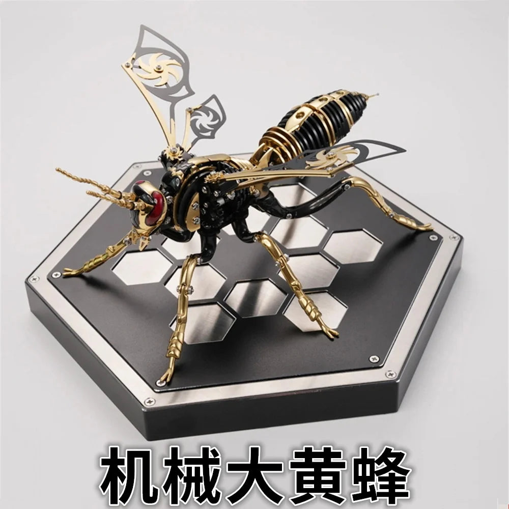 3D Stainless Steel Wasp Model Kit – DIY Mechanical Insect Puzzle Toy for Adults & Teens | Anti-Stress Craft