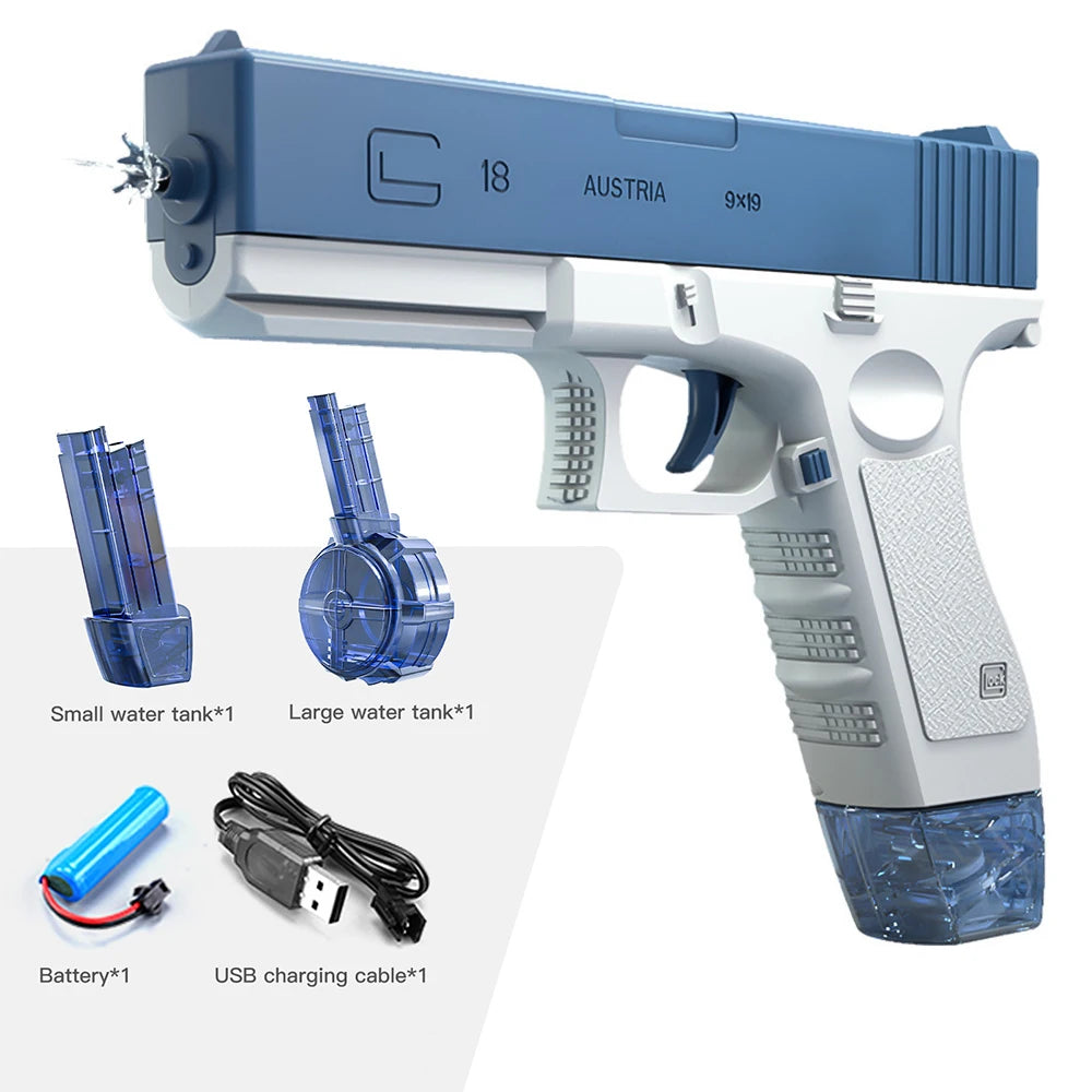 Electric Water Gun – Full-Auto Rechargeable Summer Blaster for Kids & Adults | Outdoor Beach Fun Toy