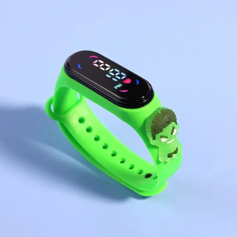 Kids LED Touch Watch – Pokémon, Avengers, Disney & More | Waterproof Cartoon Timepiece