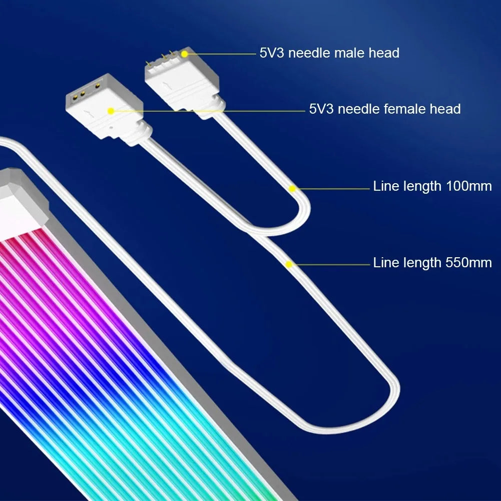 PC RGB PSU/GPU Cable Light Strip – 5V ARGB Sync Ready