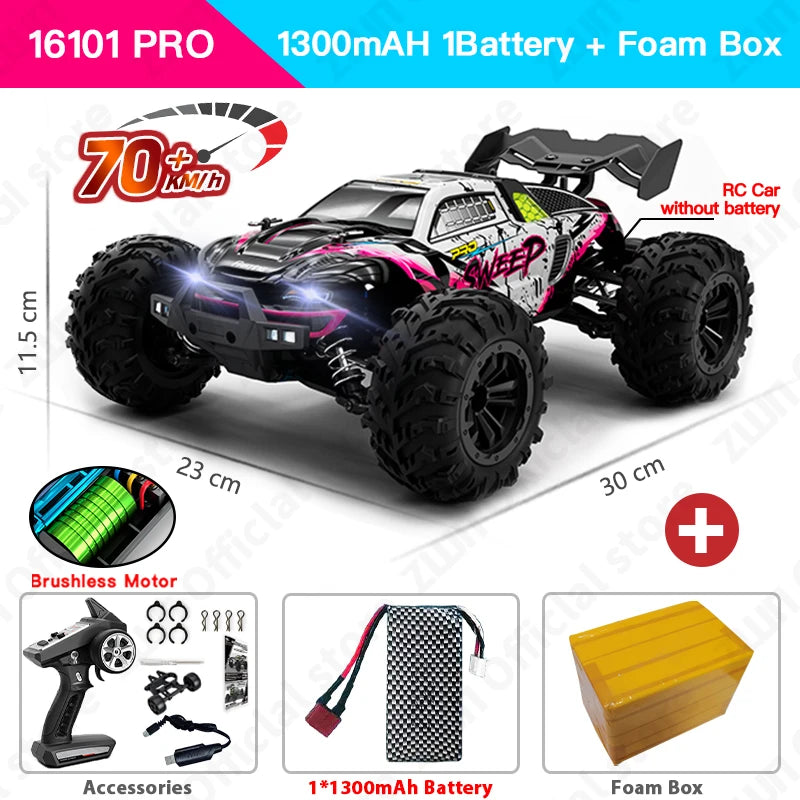 ZWN 1:16 RC Car – 70KM/H 4WD buggy Monster