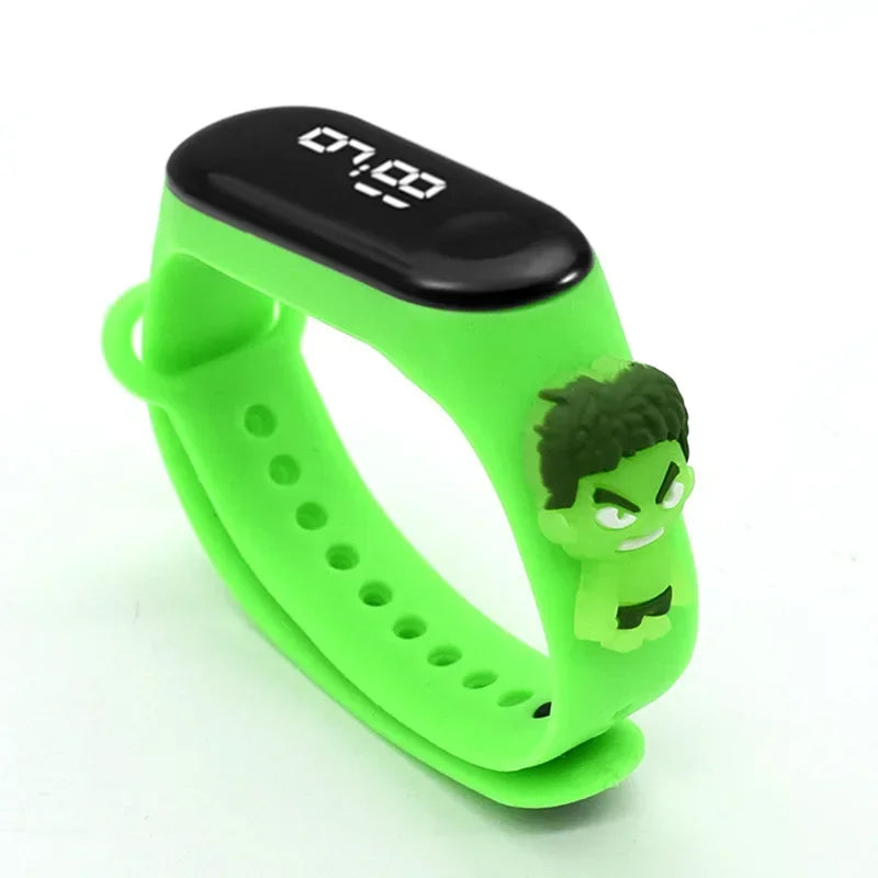 Kids LED Touch Watch – Pokémon, Avengers, Disney & More | Waterproof Cartoon Timepiece