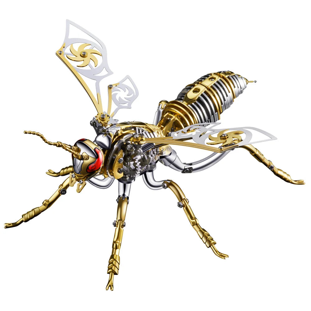 3D Stainless Steel Wasp Model Kit – DIY Mechanical Insect Puzzle Toy for Adults & Teens | Anti-Stress Craft