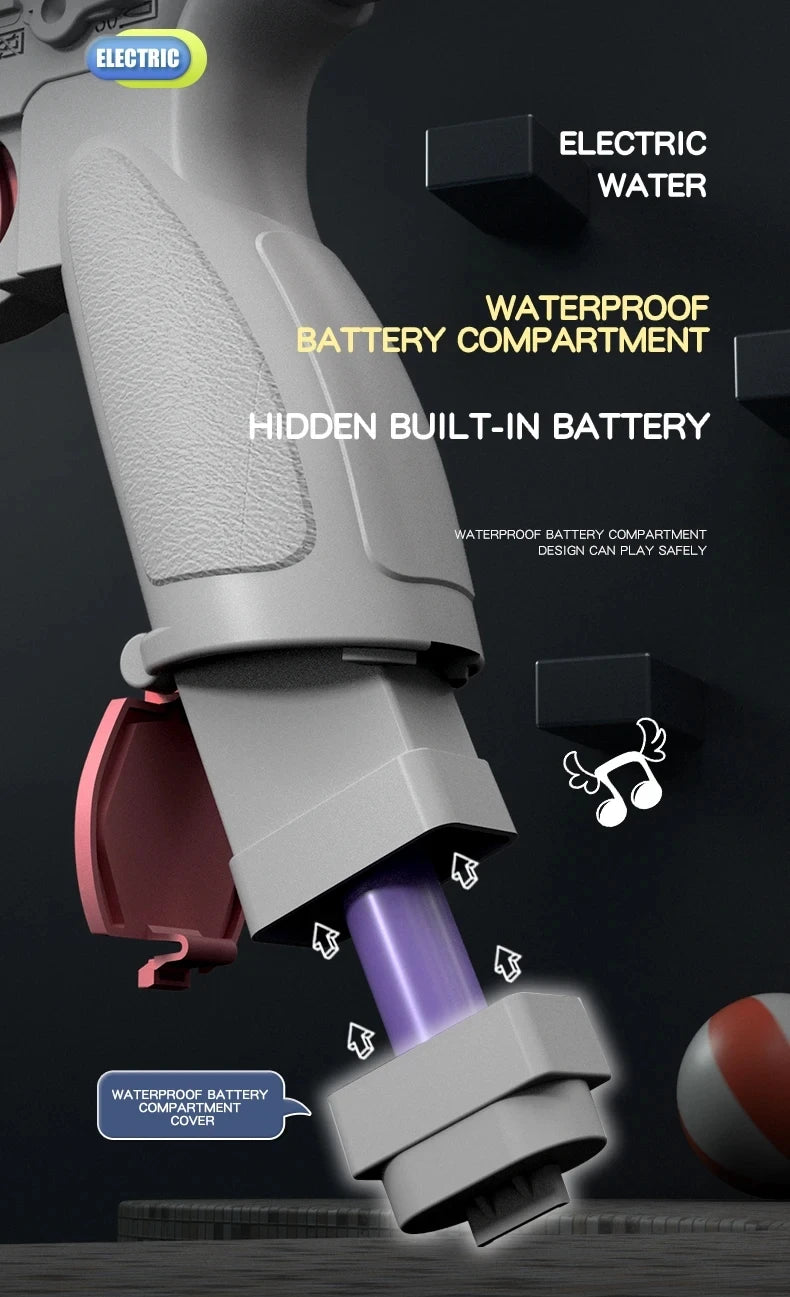 Electric Water Gun – Full-Auto Rechargeable Summer Blaster for Kids & Adults | Outdoor Beach Fun Toy