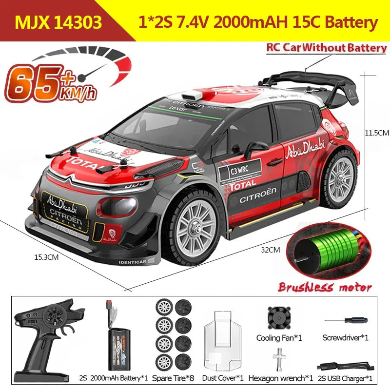Hyper Go MJX 1:14 4WD Brushless RC Rally/Drift cars(65KM/H Off-Road Beast)