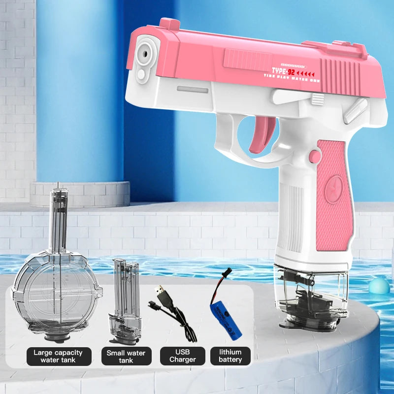 Electric Water Gun – Full-Auto Rechargeable Summer Blaster for Kids & Adults | Outdoor Beach Fun Toy