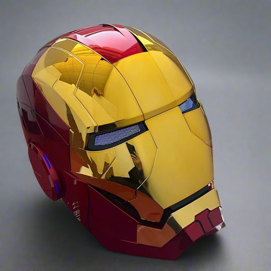 Mk5 Iron Man Helmet 1:1 – Voice-Controlled with LED Eyes, Combat Mode & Remote