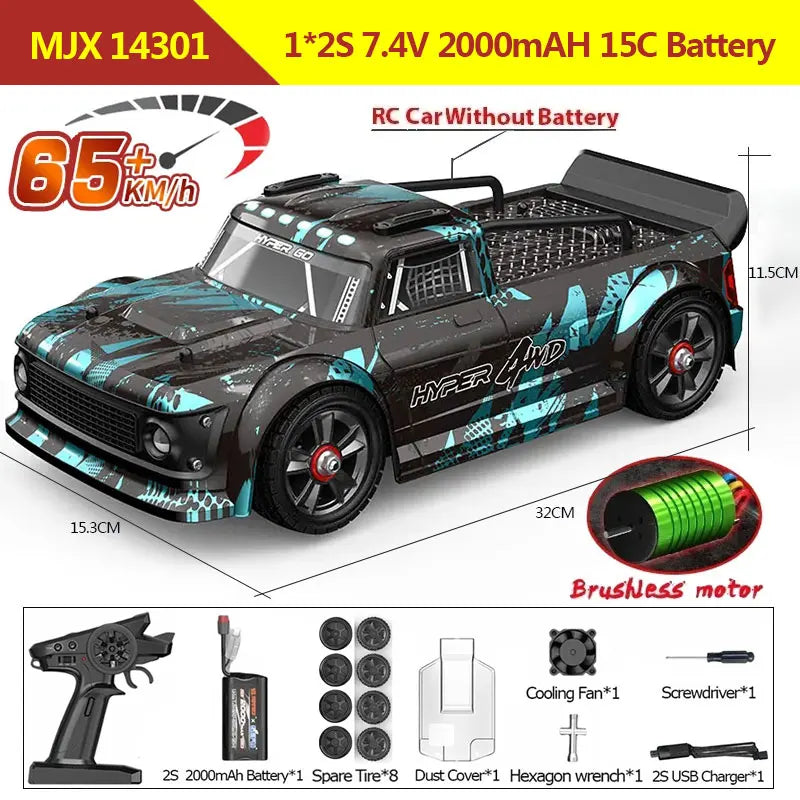 Hyper Go MJX 1:14 4WD Brushless RC Rally/Drift cars(65KM/H Off-Road Beast)