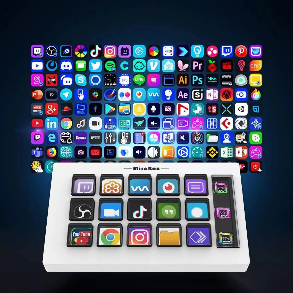 Visual Stream Deck Keyboard – 15-Key LCD Custom Controller