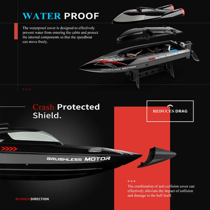 High-Speed Brushless RC Speedboat – 55KM/H