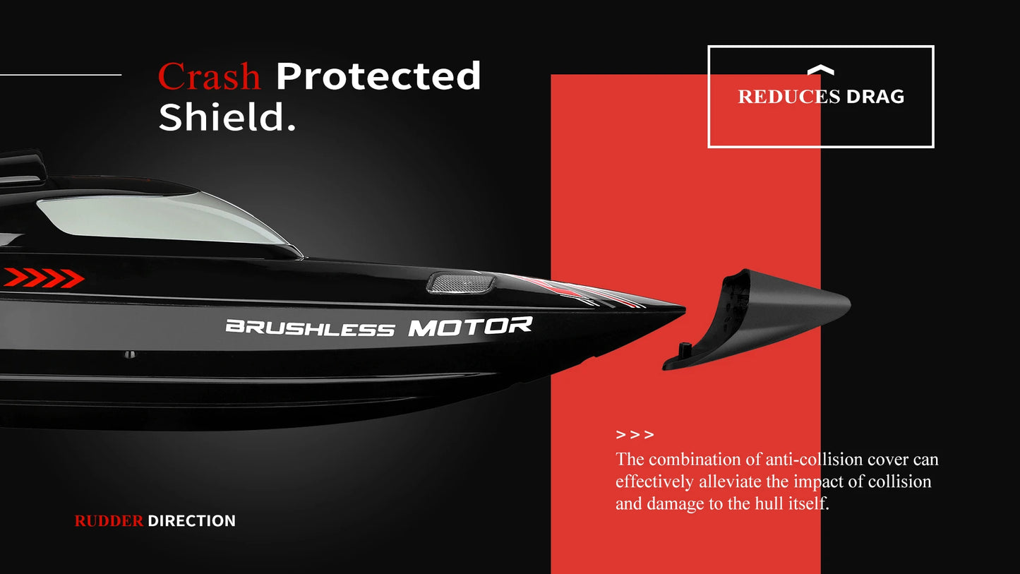 High-Speed Brushless RC Speedboat – 55KM/H