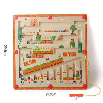 Magnetic Wooden Color & Number Maze