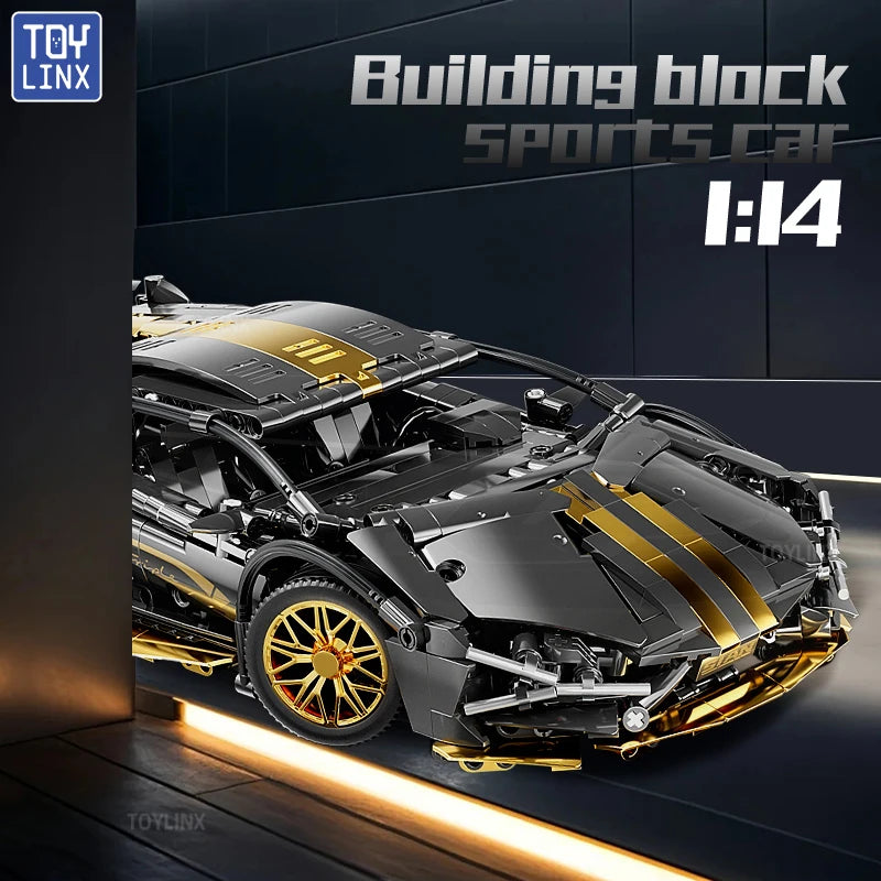 1:14 Scale Supercar Building Block Kit