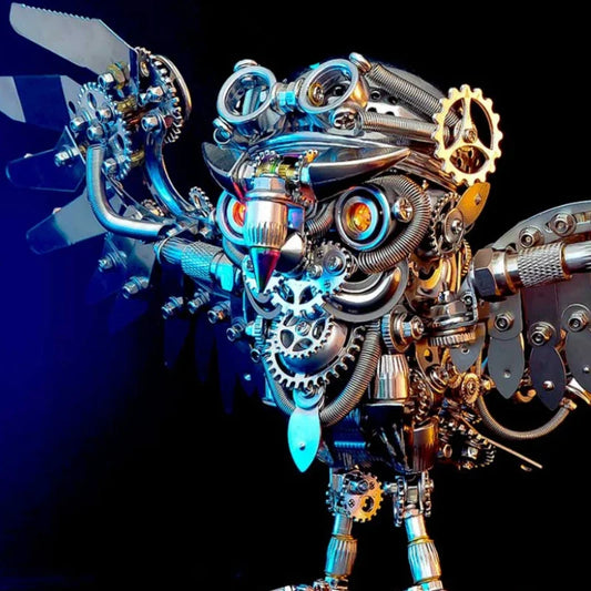 Steampunk Owl 3D Metal Puzzle – 700+ Pcs, DIY Model Kit (33cm Tall)