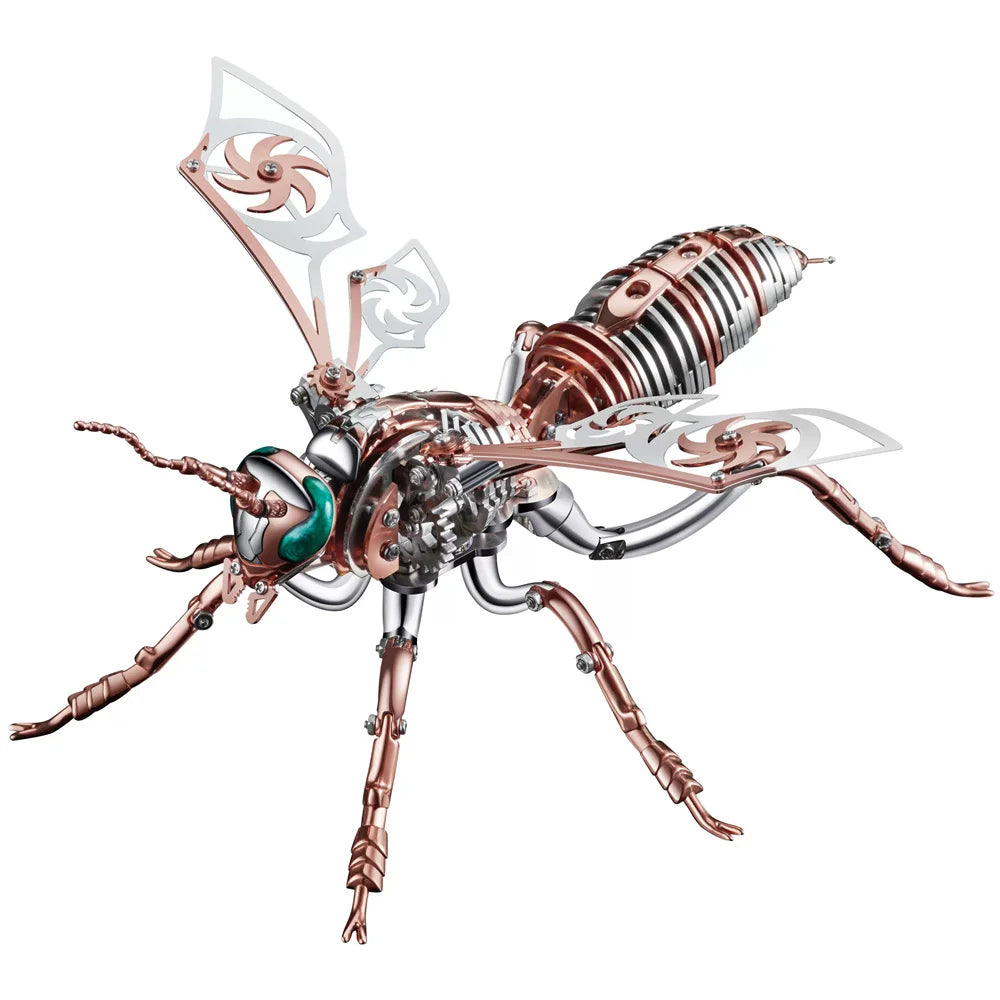 3D Stainless Steel Wasp Model Kit – DIY Mechanical Insect Puzzle Toy for Adults & Teens | Anti-Stress Craft