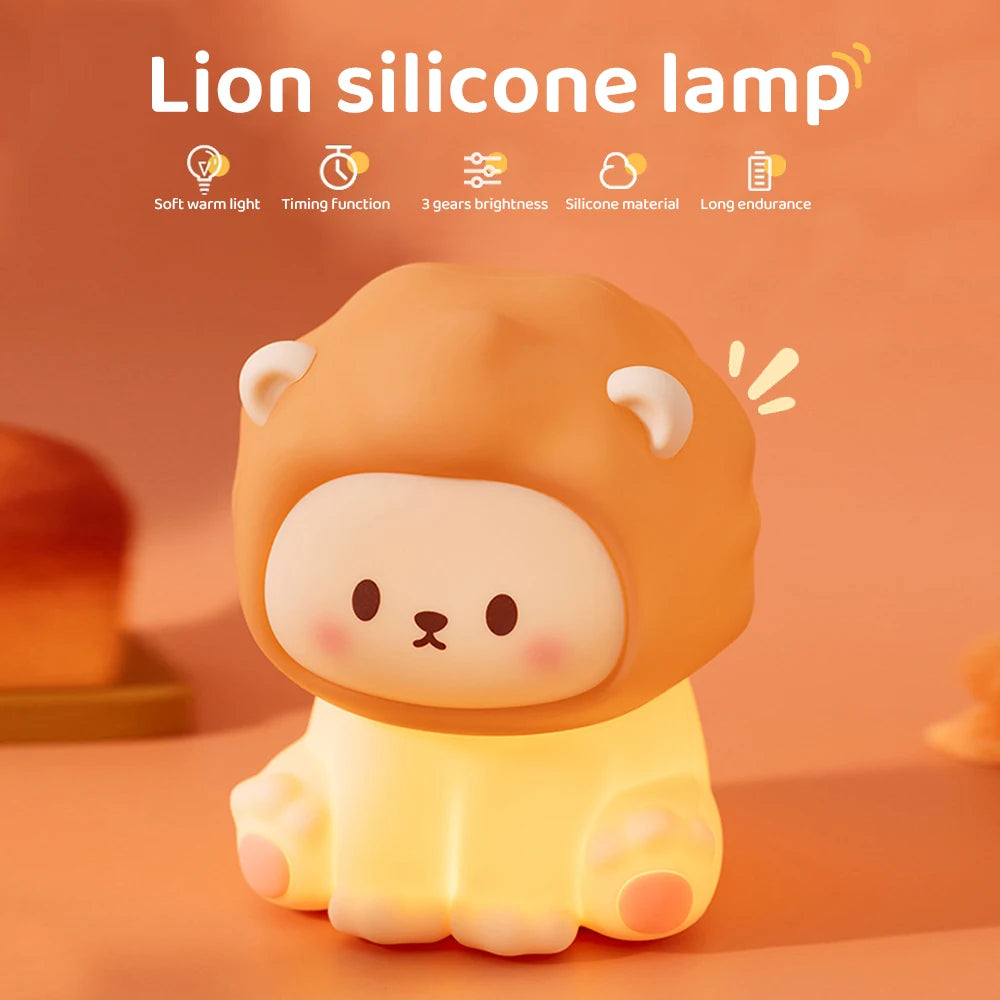 Kawaii Lion Night Light