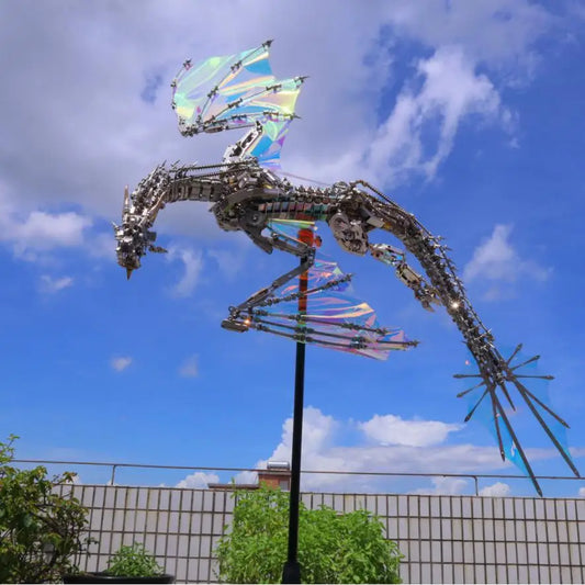 Metal Dragon Puzzle – 3000+ Pcs, 124cm Wing-to-Wing- Expert-Level DIY