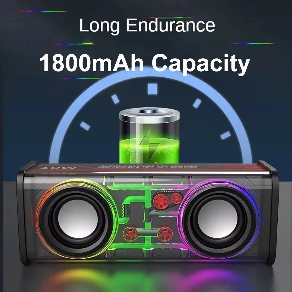 Transparent Mecha Bluetooth RGB Speaker