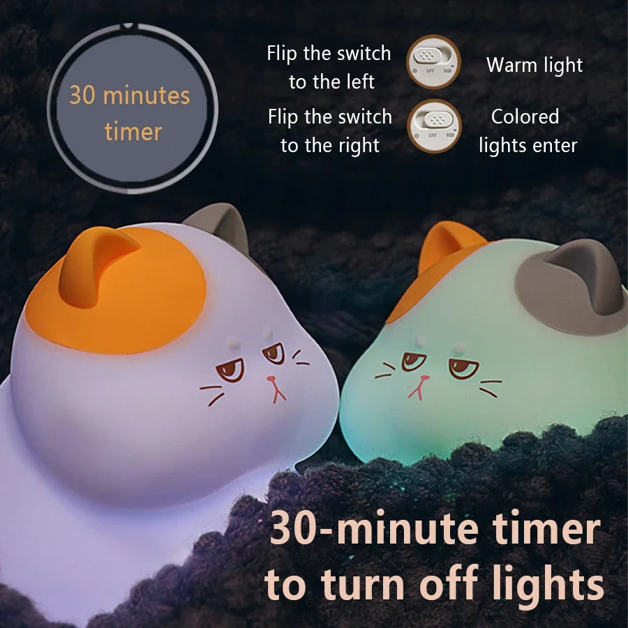 Kawaii Cat Night Light