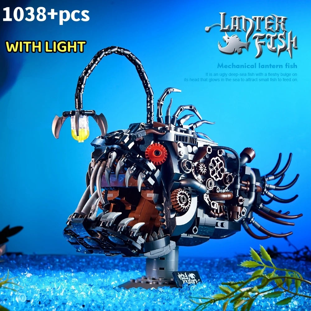DEEP GLOW LANTERN FISH MOC BLOCK SET