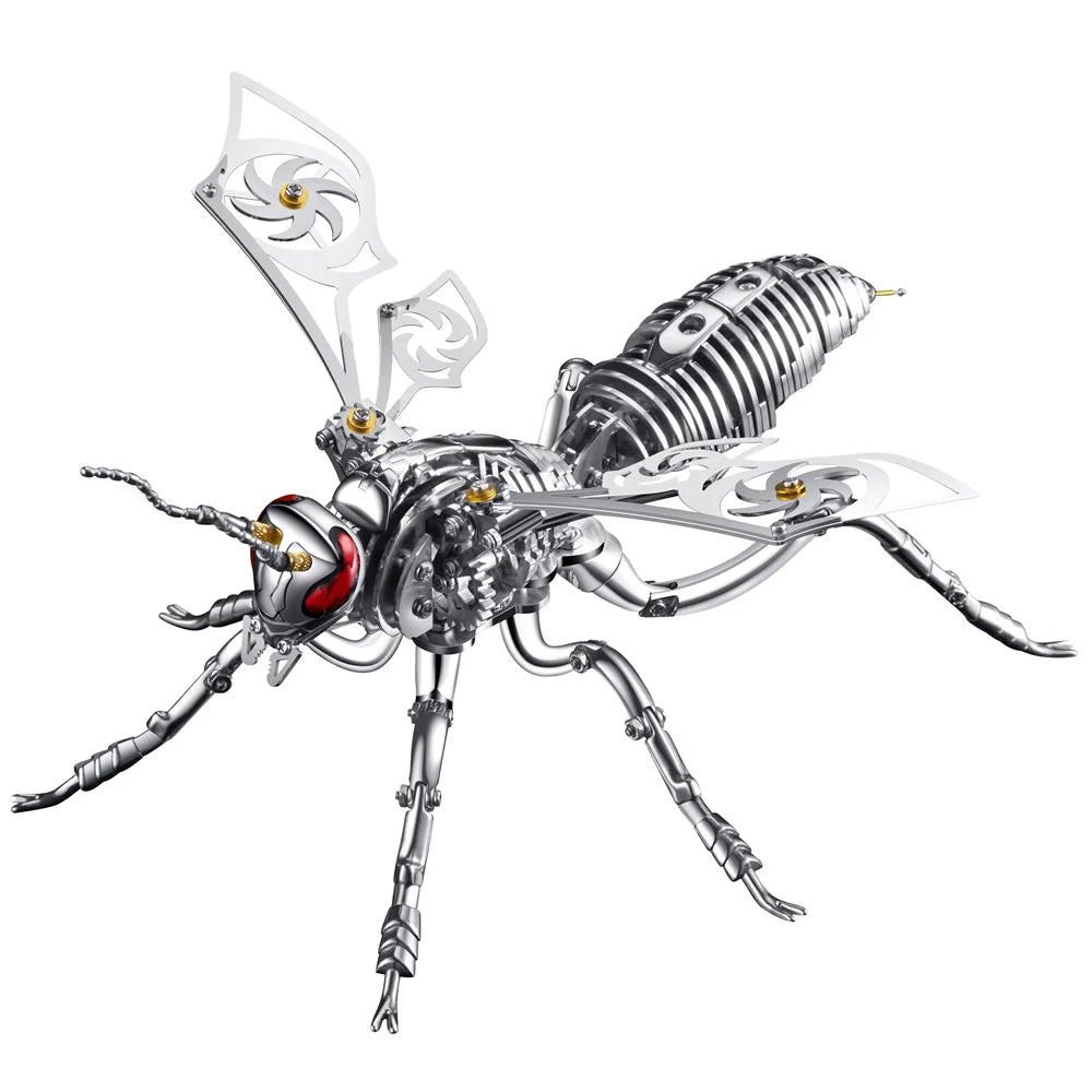 3D Stainless Steel Wasp Model Kit – DIY Mechanical Insect Puzzle Toy for Adults & Teens | Anti-Stress Craft