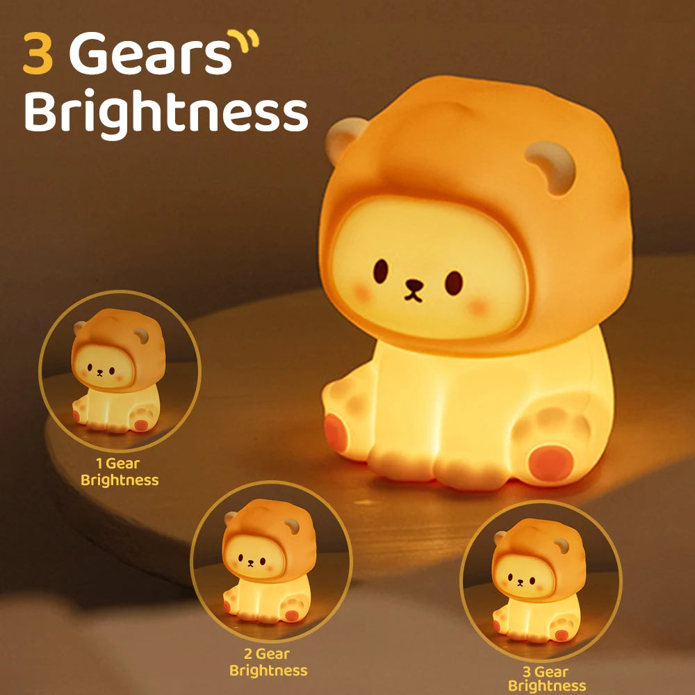Kawaii Lion Night Light