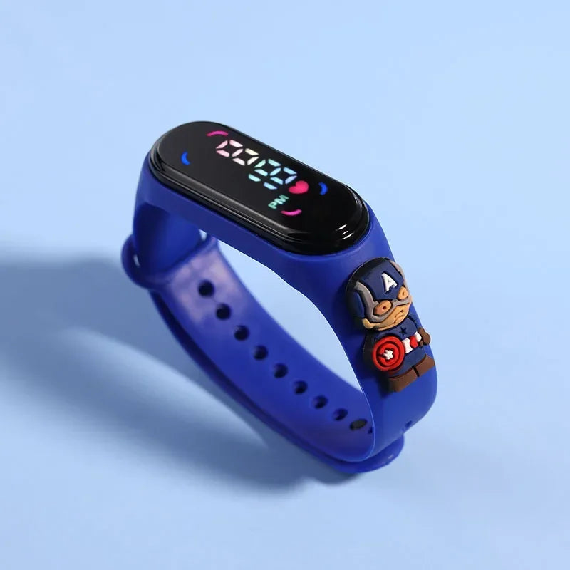Kids LED Touch Watch – Pokémon, Avengers, Disney & More | Waterproof Cartoon Timepiece