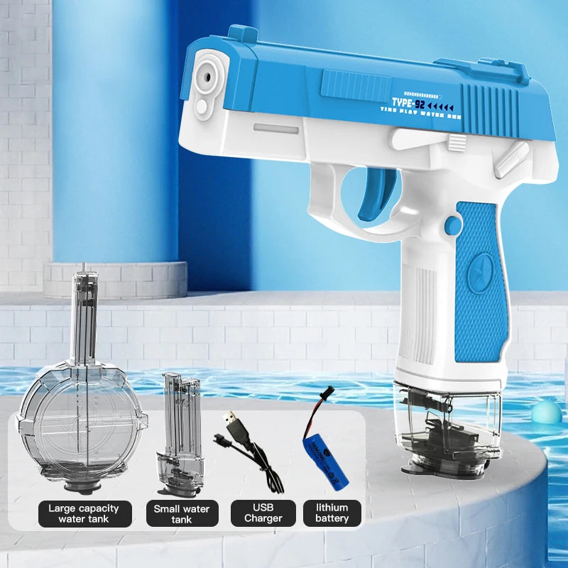 Electric Water Gun – Full-Auto Rechargeable Summer Blaster for Kids & Adults | Outdoor Beach Fun Toy