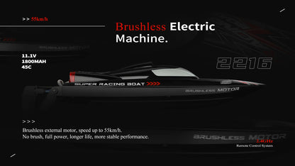 High-Speed Brushless RC Speedboat – 55KM/H