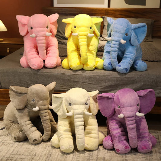 Plush Elephant Doll – 40cm / 60cm / 80cm Soft Stuffed Cushion Toy
