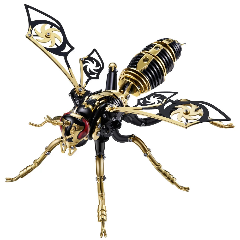 3D Stainless Steel Wasp Model Kit – DIY Mechanical Insect Puzzle Toy for Adults & Teens | Anti-Stress Craft
