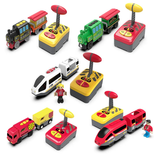Magnetic RC Diecast Train & Car Track Set – Compatible with Wooden Railways
