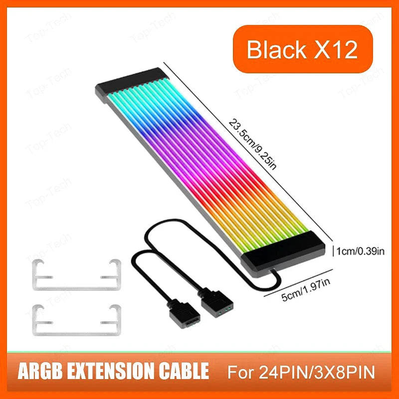 PC RGB PSU/GPU Cable Light Strip – 5V ARGB Sync Ready
