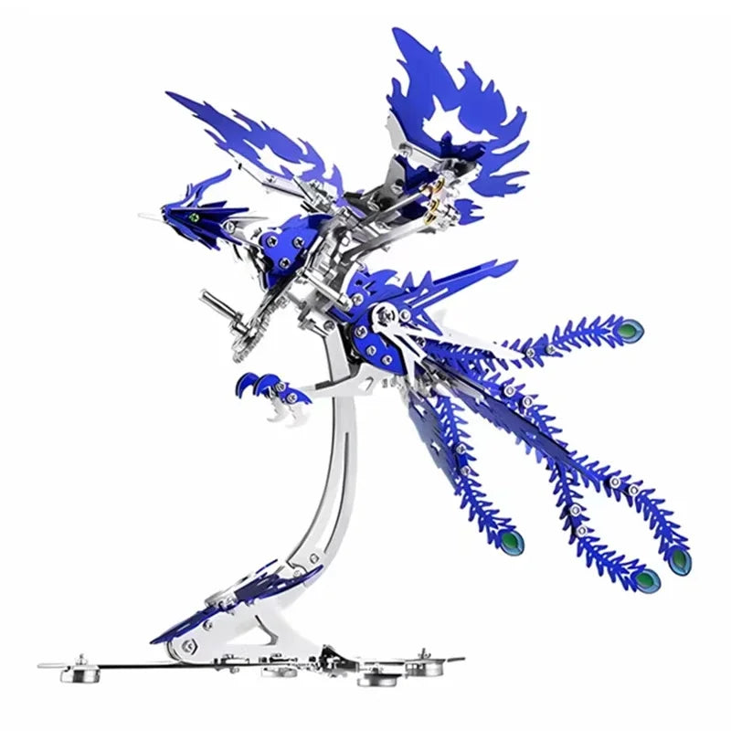 3D Metal Phoenix Flame Shadow – DIY Mechanical Puzzle Model Kit (358 Pieces, Stainless Steel)