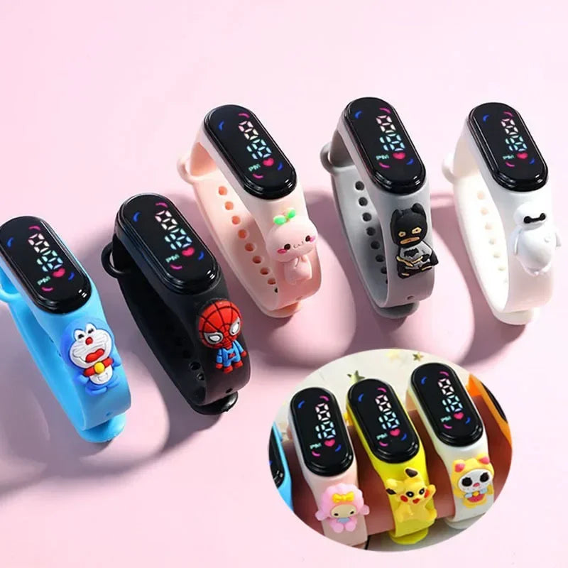 Kids LED Touch Watch – Pokémon, Avengers, Disney & More | Waterproof Cartoon Timepiece