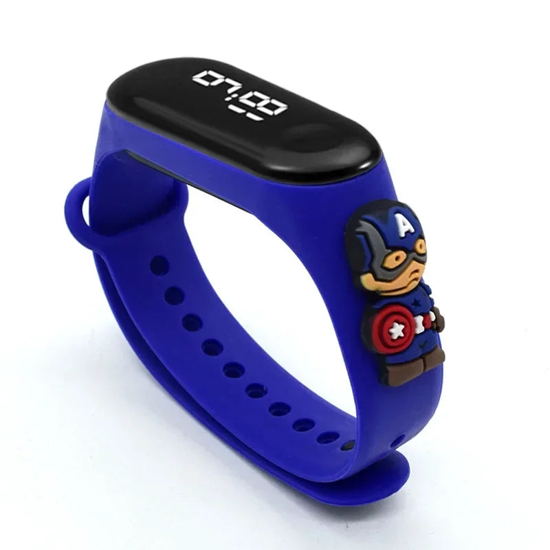 Kids LED Touch Watch – Pokémon, Avengers, Disney & More | Waterproof Cartoon Timepiece