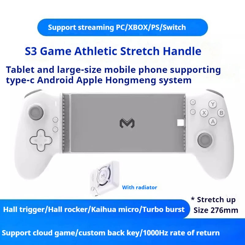 Memo S3 Gamepad – Type-C Mobile Phone Controller with Hall Effect Joystick
Pro-Level Precision for Android, PS Cloud & Mobile Gaming