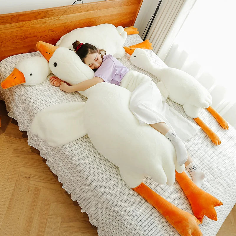 Giant White Goose Plush Pillow – 90cm to 190cm Cuddly Stuffed Toy!