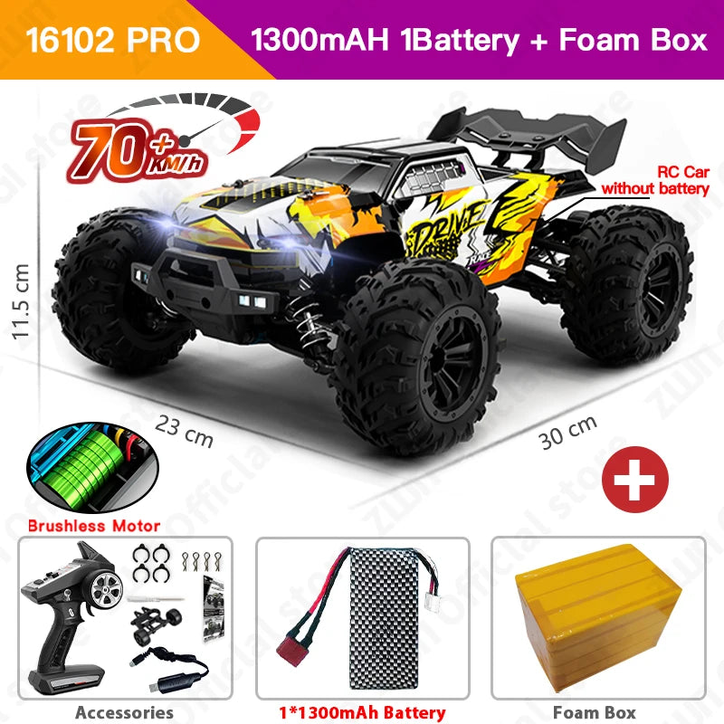 ZWN 1:16 RC Car – 70KM/H 4WD buggy Monster
