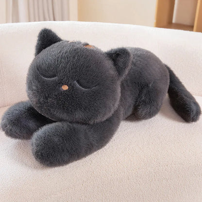 Black & Grey Cat Plush Pillow – 60-20cm