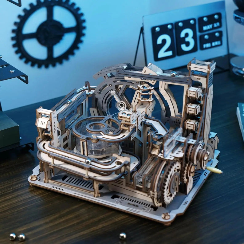 MARBLE SPACEPORT – Electric 3D Wooden Puzzle Kit